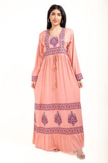 Embroidered Jalabiya IK5110 Peach image