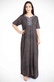 Aary Embroidered Jalabiya IKH786 Green