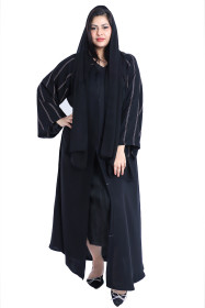 Flare sleeves Abaya AIK4036 Black