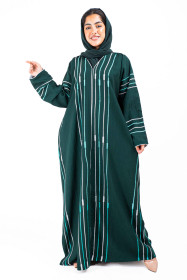 Embroidered Abaya AIK8035 Green