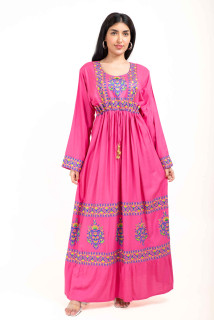 Embroidered Jalabiya IK5110 Pink image