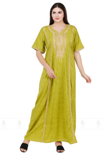 Aary work Jalabiya IKH796 Green image