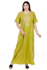 Aary work Jalabiya IKH796 Green