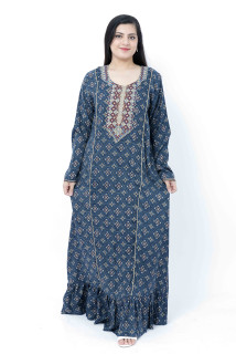 Aary Embroidered Jalabiya IK1064 Blue image