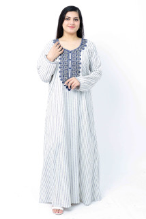 Embroidered Jalabiya IK1142 Blue image