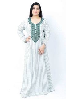 Embroidered Jalabiya IK1142 Green image
