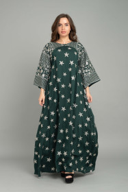 Star Design Embroidered Jalabiya CJ1038