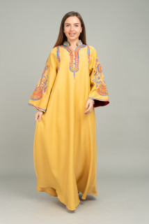 Mandarin Collar Hand Embroidered Jalabiya CJ1044 image
